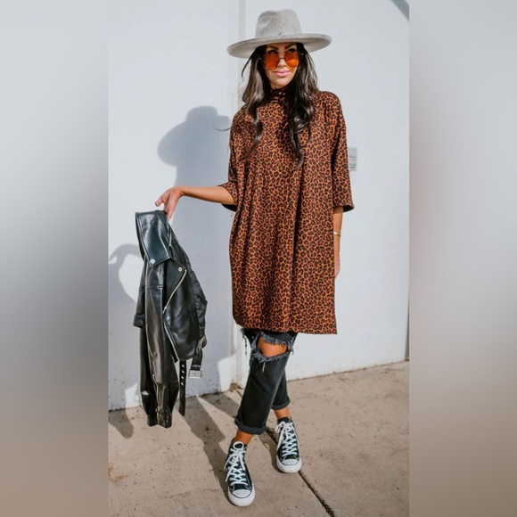 Dressed in LALA Tops - Dressed in LALA Leopard Tunic NWT 3X